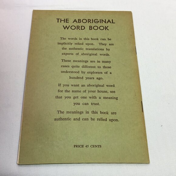 The Aboriginal Word Book By Justine Kenyon 1968 - Picture 2 of 7